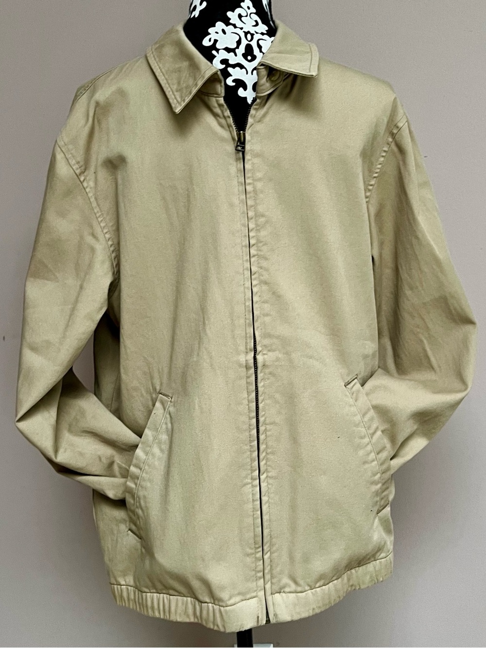 L.L. BEAN Men’s Regular Fit 100% Cotton Khaki Harrington Jacket